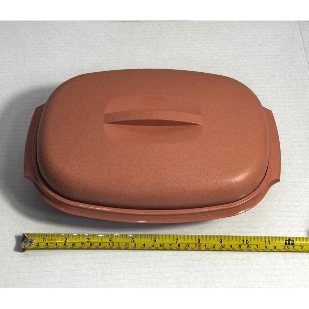 Tupperware Microwave Steamer 3pc Set 6 Cup 1.4L Rose Mauve Pink 1275-6 USA